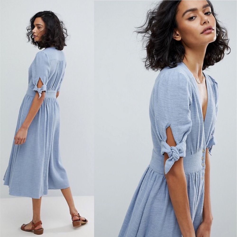 SOLD 🌿 Free People Blue ‘Love of My Life’ Dress - Picture 3 of 16